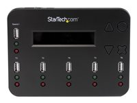 StarTech.com Duplicateur autonome de clés USB 1:5 - Copieur de lecteur flash 1 à 5 avec effacement de données DoD - Duplicateur USB - 5 Baies USBDUP15