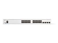 Cisco Catalyst 1300-24T-4G - Commutateur - C3 - Géré - 24 x 10/100/1000Base-T + 4 x Gigabit SFP - Montable sur rack C1300-24T-4G
