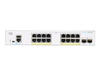 Cisco Business 350 Series CBS350-16P-2G - Commutateur - C3 - Géré - 16 x 10/100/1000 (PoE+) + 2 x Gigabit SFP - Montable sur rack - PoE+ (120 W) CBS350-16P-2G-EU