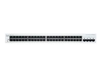 Cisco Business 220 Series CBS220-48T-4G - Commutateur - intelligent - 48 x 10/100/1000 + 4 x Gigabit SFP (liaison montante) - Montable sur rack CBS220-48T-4G-EU