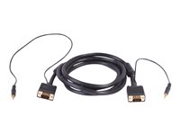 Uniformatic - Câble VGA - HD-15 (VGA), mini-phone stereo 3.5 mm (M) pour HD-15 (VGA), mini-phone stereo 3.5 mm (M) - 15 m - moulé, vis moletées 12097
