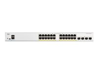 Cisco Catalyst 1200-24FP-4G - Commutateur - C3 - intelligent - 24 x 10/100/1000 (PoE+) + 4 x Gigabit Ethernet SFP - Montable sur rack - PoE+ (375 W) C1200-24FP-4G
