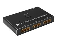 DLH Energy - Commutateur vidéo/audio - bidirectionnel, 8K - 3 x DisplayPort - de bureau DY-TU5070