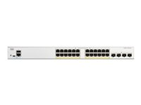 Cisco Catalyst 1300-24P-4G - Commutateur - C3 - Géré - 24 x 10/100/1000 (PoE+) + 4 x 10 Gigabit SFP+ - Montable sur rack - PoE+ (195 W) C1300-24P-4G
