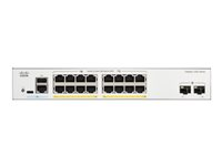 Cisco Catalyst 1200-16P-2G - Commutateur - C3 - intelligent - 16 x 10/100/1000 (PoE+) + 2 x Gigabit Ethernet SFP - Montable sur rack - PoE+ (120 W) C1200-16P-2G