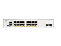 Cisco Catalyst 1300-16P-2G - Commutateur - C3 - Géré - 16 x 10/100/1000 (PoE+) + 2 x Gigabit SFP - Montable sur rack - PoE+ (120 W) C1300-16P-2G