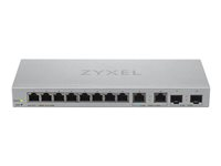 Zyxel XGS1210-12 - V2 - commutateur - Géré - 8 x 10/100/1000 + 2 x 100/1000/2.5G + 2 x 1 gigabit/10 gigabit SFP+ (liaison montante) - de bureau, fixation murale XGS1210-12-ZZ0102F