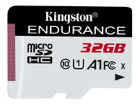 Kingston High Endurance - Carte mémoire flash - 32 Go - A1 / UHS-I U1 / Class10 - microSDHC UHS-I SDCE/32GB