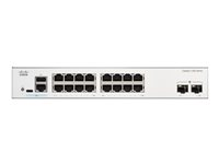 Cisco Catalyst 1300-16T-2G - Commutateur - C3 - Géré - 16 x 10/100/1000Base-T + 2 x Gigabit Ethernet SFP - Montable sur rack C1300-16T-2G