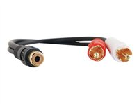 C2G Value Series Y-Cable - Adaptateur audio - RCA femelle pour RCA mâle - blindé - noir 80138