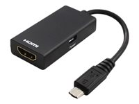 DLH DY-TU3170B - Adaptateur vidéo - Micro-USB de type B mâle pour HDMI, Micro-USB de type B (alimentation uniquement) femelle - 10.5 cm - noir DY-TU3170B