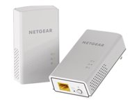 NETGEAR Powerline PL1000 - - kit d'adaptation pour courant porteur - - 1GbE, HomePlug AV (HPAV) 2.0 - Branchement mural (pack de 2) PLP1000-100FRS