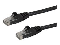 StarTech.com Câble réseau Cat6 Gigabit UTP sans crochet de 50cm - Cordon Ethernet RJ45 anti-accroc - Câble patch Mâle / Mâle - Noir - Cordon de raccordement - RJ-45 (M) pour RJ-45 (M) - 50 cm - UTP - CAT 6 - moulé, sans crochet - noir N6PATC50CMBK