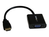 StarTech.com Adaptateur / Convertisseur HDMI vers VGA pour ordinateur de bureau / ordinateur portable / Ultrabook - M/F - 1920x1080 - Noir - High Speed - adaptateur vidéo - HDMI mâle pour HD-15 (VGA) femelle - 24.5 cm - noir - support 1080p, actif - pour  HD2VGAE2