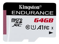Kingston High Endurance - Carte mémoire flash - 64 Go - A1 / UHS-I U1 / Class10 - microSDXC UHS-I SDCE/64GB