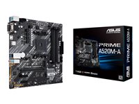 ASUS PRIME A520M-A - Carte-mère - micro ATX - Socket AM4 - AMD A520 Chipset - USB 3.2 Gen 1 - Gigabit LAN - carte graphique embarquée (unité centrale requise) - audio HD (8 canaux) 90MB14Z0-M0EAY0