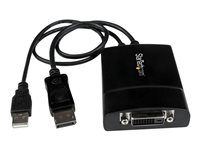 StarTech.com DisplayPort to DVI Adapter - Dual-Link - Active DVI-D Adapter for Your Monitor / Display - USB Powered - 2560x1600 (DP2DVID2) - Adaptateur DisplayPort / DVI - USB (alimentation uniquement), DisplayPort (M) pour DVI-D (F) verrouillé - USB 2.0 / DisplayPort 1.2 - 37 cm - alimentation USB, actif, support 2560 x 1600 (WQXGA) - noir DP2DVID2