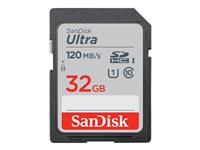 SanDisk Ultra - Carte mémoire flash - 32 Go - UHS-I U1 / Class10 - SDHC UHS-I SDSDUN4-032G-GN6IN