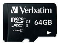 Verbatim Premium - Carte mémoire flash - 64 Go - UHS Class 1 / Class10 - microSDXC UHS-I 44014