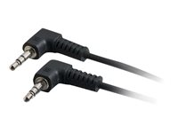 C2G Value Series - Câble audio - mini-phone stereo 3.5 mm mâle pour mini-phone stereo 3.5 mm mâle - 3 m - blindé - noir - connecteur à 90°, connecteur à angle droit 80129