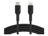 Belkin BOOST CHARGE - Câble Lightning - 24 pin USB-C mâle pour Lightning mâle - 1 m - noir - Alimentation USB (18 W) CAA003BT1MBK