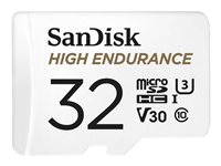 SanDisk High Endurance - Carte mémoire flash (adaptateur microSDHC - SD inclus(e)) - 32 Go - Video Class V30 / UHS-I U3 / Class10 - microSDHC UHS-I SDSQQNR-032G-GN6IA