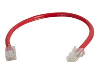 C2G Câble de raccordement réseau Cat5e non amorcé non blindé (UTP) - Cordon de raccordement - RJ-45 (M) pour RJ-45 (M) - 50 cm - UTP - CAT 5e - bloqué, uniboot - rouge 83080