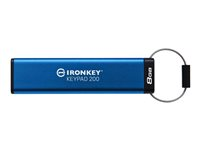 Kingston IronKey Keypad 200 - Clé USB - chiffré - 8 Go - USB 3.2 Gen 1 IKKP200/8GB