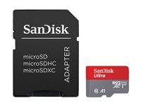 SanDisk Ultra - Carte mémoire flash (adaptateur microSDXC vers SD inclus(e)) - 64 Go - A1 / UHS Class 1 / Class10 - microSDXC UHS-I SDSQUAB-064G-GN6MA