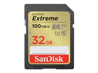 SanDisk Extreme PLUS - Carte mémoire flash - 32 Go - UHS-I U3 / Class10 - SDHC UHS-I SDSDXWT-032G-GNCIN