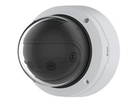 AXIS P38 Series P3827-PVE - Caméra de surveillance réseau - dôme - extérieur - à l'épreuve du vandalisme - couleur (Jour et nuit) - 7 MP - 3712 x 1856 - audio - MJPEG, H.264, H.265 02450-001