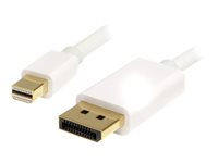 StarTech.com Câble adaptateur Mini DisplayPort vers DisplayPort 1.2 1m - Cordon Mini DP à DP - Support HBR2 - M/M - DisplayPort 4K - Blanc - Câble DisplayPort - Mini DisplayPort (M) pour DisplayPort (M) - 1 m - blanc - pour P/N: CDP2MDP, CDP2MDPEC, CDP2MDPFC, CDPVDHDMDP2G, CDPVDHDMDPRG, CDPVDHDMDPSG, CDPVDHMDPDP MDP2DPMM1MW