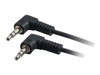 C2G Value Series - Câble audio - mini-phone stereo 3.5 mm mâle pour mini-phone stereo 3.5 mm mâle - 5 m - blindé - noir - connecteur à 90°, connecteur à angle droit 80130