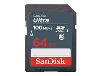 SanDisk Ultra - Carte mémoire flash - 64 Go - Class 10 - SDXC UHS-I SDSDUNR-064G-GN3IN