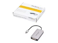 StarTech.com USB 3.1 Type-C to Dual Link DVI-I Adapter - Digital Only - 2560 x 1600 - Active USB-C to DVI Video Adapter Converter (CDP2DVIDP) - Adaptateur vidéo - liaison double - 24 pin USB-C (M) pour DVI-I (F) - USB 3.1 - 15.2 cm - actif - gris sidéral - pour P/N: TB4CDOCK CDP2DVIDP