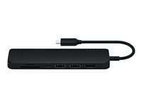 Satechi USB-C Slim Multi-Port with Ethernet Adapter - Station d'accueil - USB-C - HDMI - 1GbE ST-UCSMA3K
