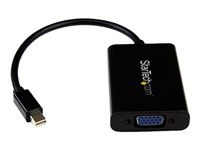 StarTech.com Adaptateur vidéo Mini DisplayPort vers VGA avec audio - Convertisseur Mini DP vers HD15 - M/F - 1920x1200 / 1080p - Noir - Convertisseur vidéo - DisplayPort - VGA - noir MDP2VGAA