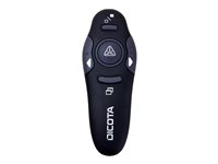 DICOTA Pin Point Wireless Laser Pointer - Dispositif de pointage du projecteur - sans fil - récepteur sans fil USB - noir D30933-V1