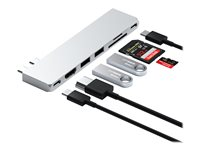 Satechi Pro Hub Slim - Station d'accueil - USB-C x 2 - HDMI - pour Apple MacBook Air (Fin 2018, Fin 2020, Mi-2019, Mi-2022); MacBook Pro ST-HUCPHSS