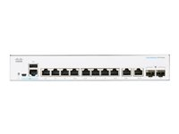 Cisco Business 250 Series CBS250-8T-E-2G - Commutateur - C3 - intelligent - 8 x 10/100/1000 + 2 x SFP Gigabit combiné - Montable sur rack CBS250-8T-E-2G-EU
