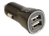 C2G Smart - Adaptateur d'alimentation pour voiture - 2.4 A - 2 connecteurs de sortie (USB) - noir 80922