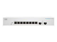 Cisco Business 220 Series CBS220-8T-E-2G - Commutateur - intelligent - 8 x 10/100/1000 + 2 x Gigabit SFP (liaison montante) - Montable sur rack CBS220-8T-E-2G-EU