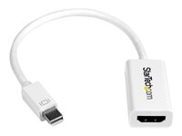StarTech.com Adaptateur / Convertisseur actif Mini DisplayPort 1.2 vers HDMI 4K pour MacBook Pro / MacBook Air Mini DP - M/F - Blanc - Adaptateur vidéo - Mini DisplayPort mâle pour HDMI femelle - 15 cm - blanc - actif, support 4K30Hz (3840 x 2160) MDP2HD4KSW