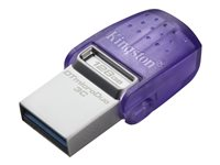 Kingston DataTraveler microDuo 3C - Clé USB - 128 Go - USB 3.2 Gen 1 / USB-C DTDUO3CG3/128GB
