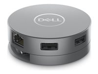 Dell 6-in-1 Multiport Adapter DA305 - Station d'accueil - USB-C - HDMI, DP, USB-C - 1GbE - pour G15; Inspiron 13 5310, 14 54XX; Latitude 13, 7330; Precision 3551, 7560, 77XX; XPS 13 9315 DELLDA305Z