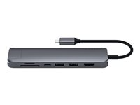 Satechi USB-C Slim Multi-Port with Ethernet Adapter - Station d'accueil - USB-C - HDMI - 1GbE ST-UCSMA3M