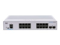 Cisco Business 250 Series CBS250-16T-2G - Commutateur - C3 - intelligent - 16 x 10/100/1000 + 2 x Gigabit SFP - Montable sur rack CBS250-16T-2G-EU