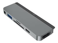 HyperDrive 6-in-1 USB-C Hub - Station d'accueil - USB-C - HDMI - pour Apple 10.9-inch iPad Air; 11-inch iPad Pro; 12.9-inch iPad Pro; iPad mini HD319B-GRY