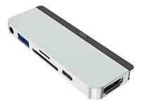 Sanho HyperDrive 6-in-1 USB-C Hub - Station d'accueil - USB-C 3.1 - HDMI - pour Apple 11-inch iPad Pro (1ère génération, 2e génération); 12.9-inch iPad Pro HD319B-SILVER