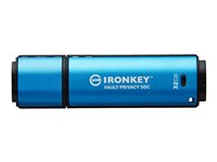 Kingston IronKey Vault Privacy 50C - Clé USB - chiffré - 32 Go - USB-C 3.2 Gen 1 - Conformité TAA IKVP50C/32GB